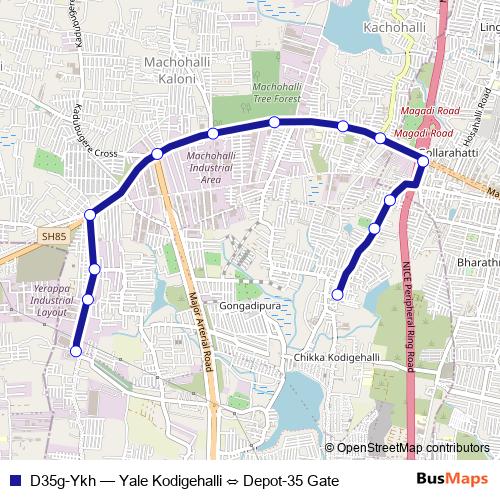 D35g-Ykh bus Line Map