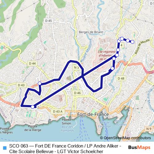 SCO 063 bus Line Map