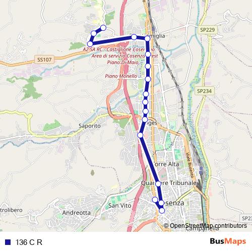 136 C R bus Line Map