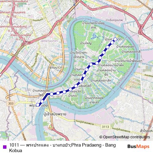 1011 bus Line Map