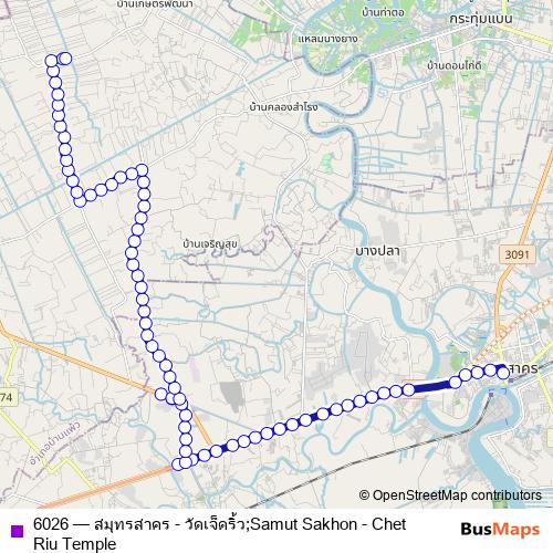 6026 bus Line Map