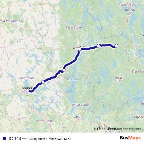 IC 143 rail Line Map
