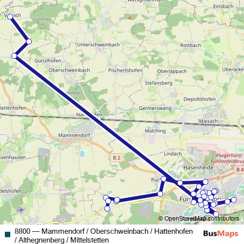 8800 bus Line Map