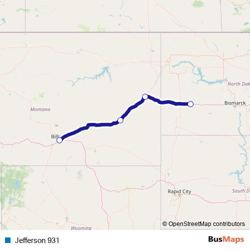Jefferson 931 bus Line Map