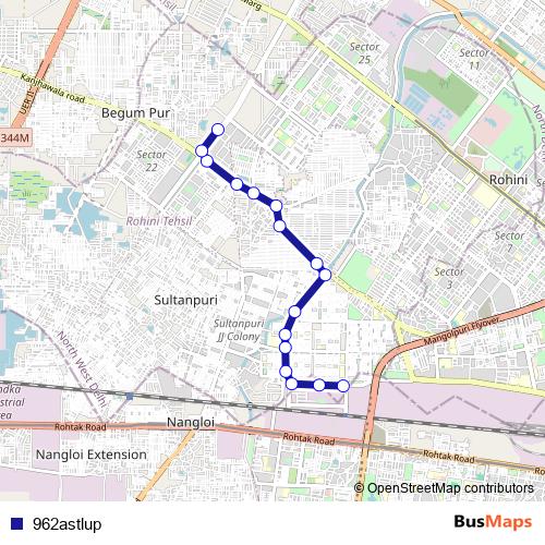 962astlup bus Line Map