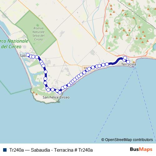 Tr240a bus Line Map