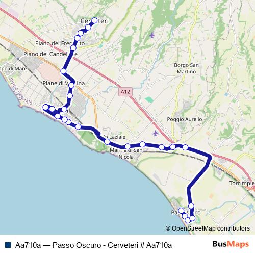 Aa710a bus Line Map