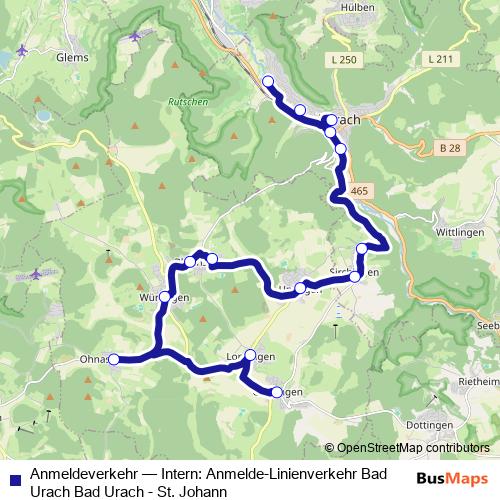 Anmeldeverkehr bus Line Map