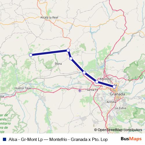 Alsa - Gr-Mont Lp bus Line Map