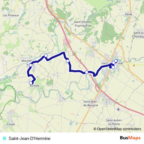 Saint-Jean-D'Hermine bus Line Map