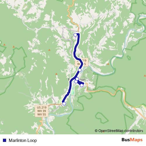 Marlinton Loop bus Line Map