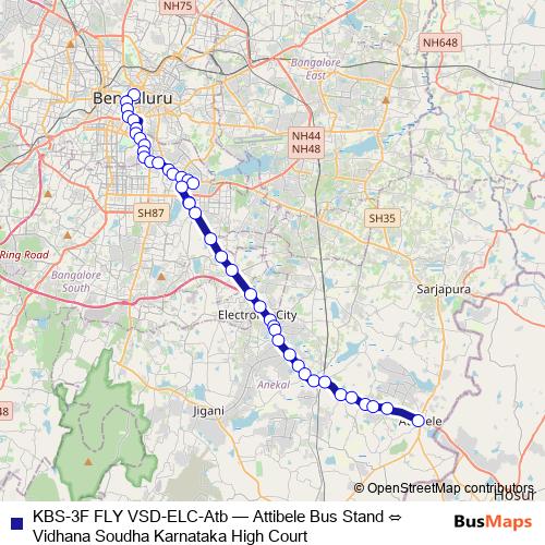 KBS-3F FLY VSD-ELC-Atb bus Line Map
