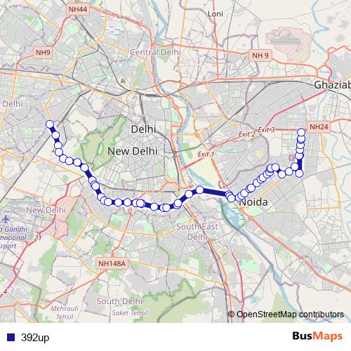 392up bus Line Map