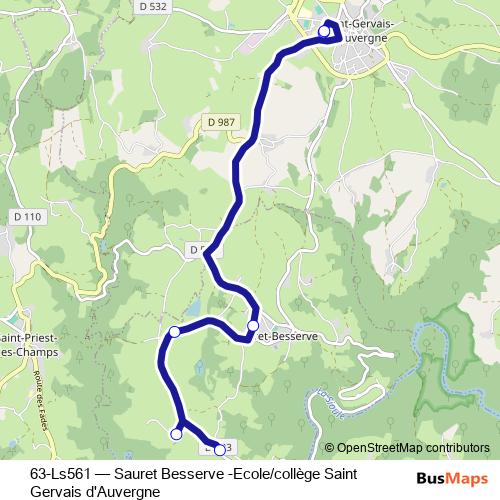 63-Ls561 bus Line Map