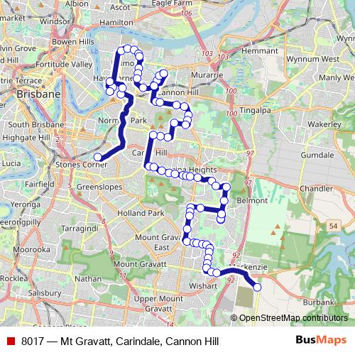 8017 bus Line Map