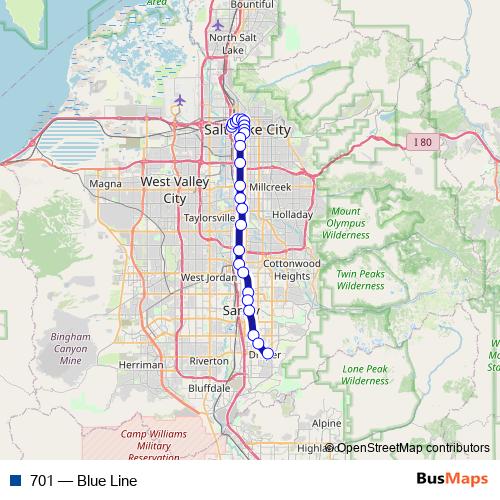 701 tram Line Map