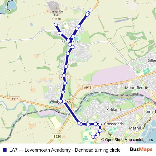 LA7 bus Line Map