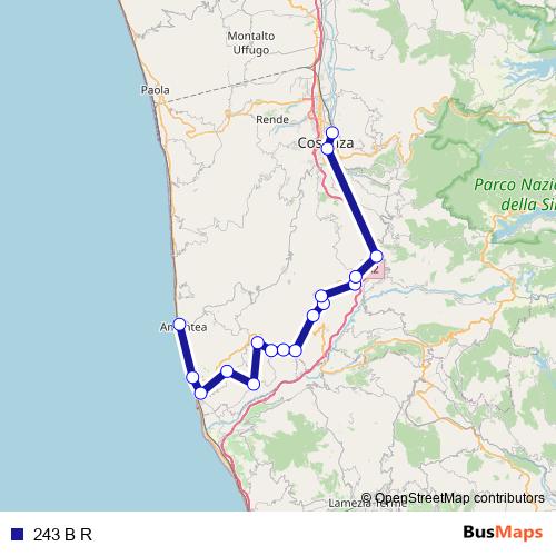 243 B R bus Line Map