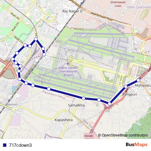 717cdown3 bus Line Map