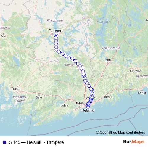 S 145 rail Line Map