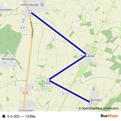 5-3-303 bus Line Map