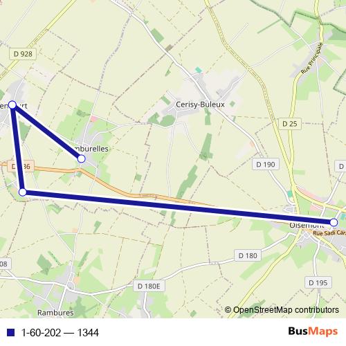 1-60-202 bus Line Map