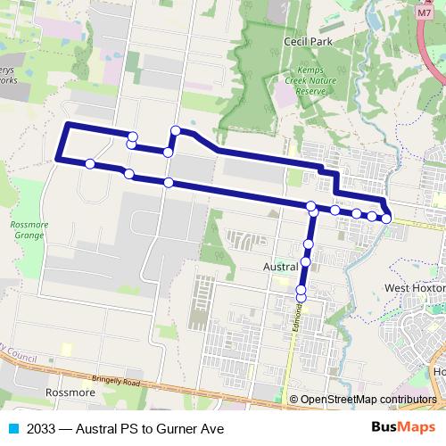 2033 bus Line Map