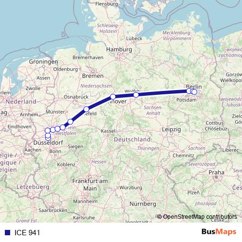 ICE 941 rail Line Map