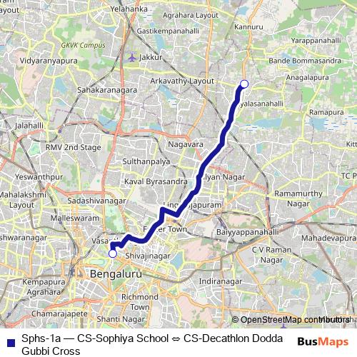 Sphs-1a bus Line Map