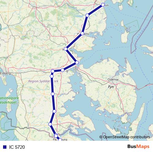 IC 5720 rail Line Map