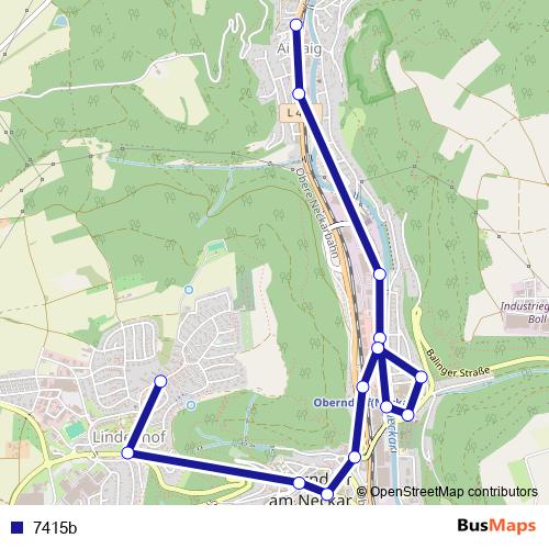 7415b bus Line Map