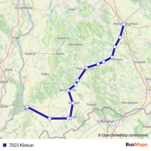 7823 Kiskun rail Line Map