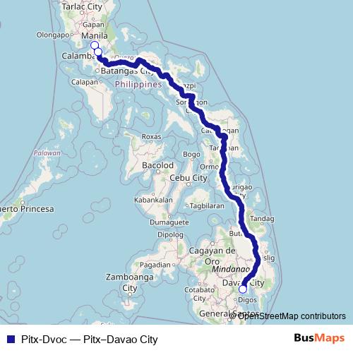 Pitx-Dvoc bus Line Map