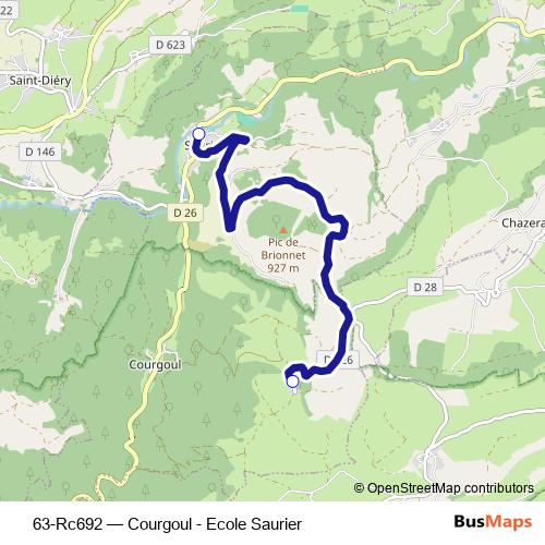 63-Rc692 bus Line Map