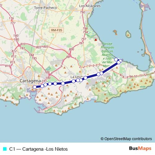 C1 rail Line Map