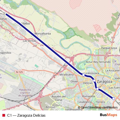 C1 rail Line Map