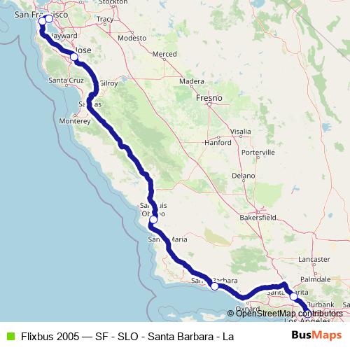 Flixbus 2005 bus Line Map