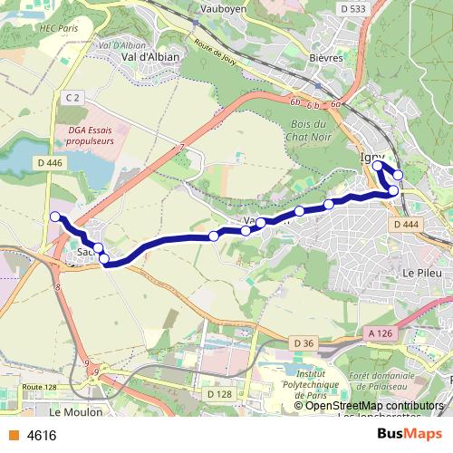 4616 bus Line Map