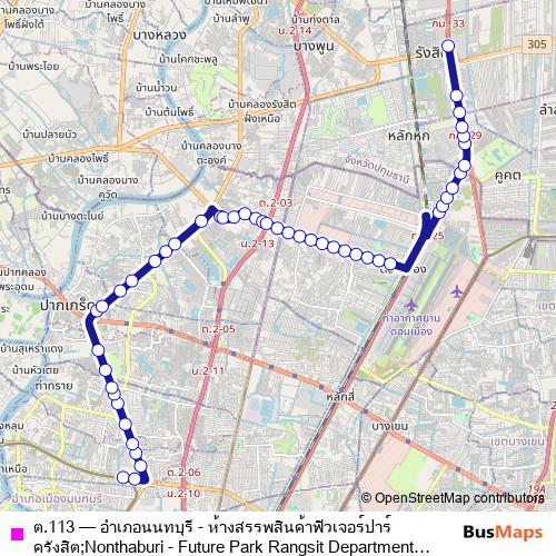 ต.113 bus Line Map
