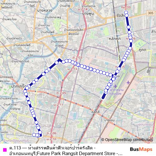 ต.113 bus Line Map