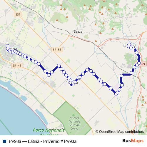 Pv93a bus Line Map