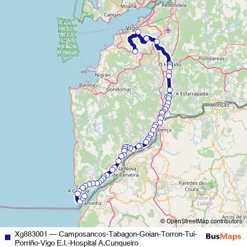 Xg883001 bus Line Map