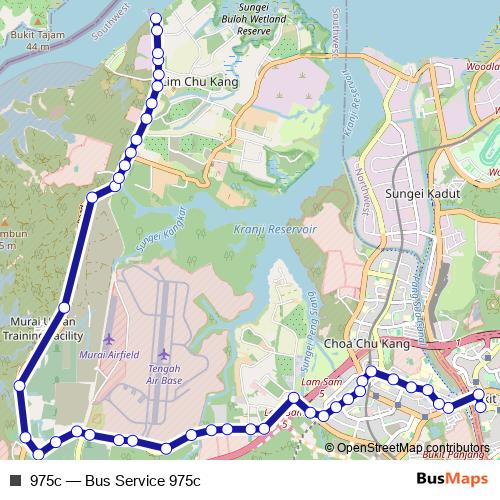 975c bus Line Map