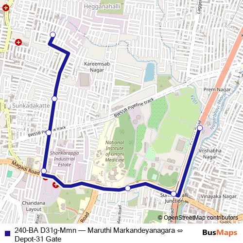 240-BA D31g-Mmn bus Line Map
