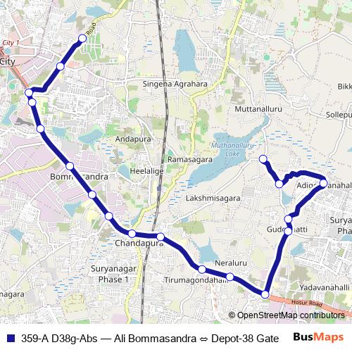 359-A D38g-Abs bus Line Map