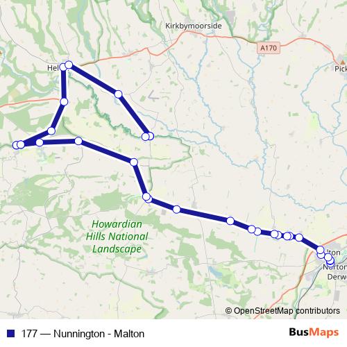 177 bus Line Map