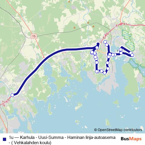 1u bus Line Map