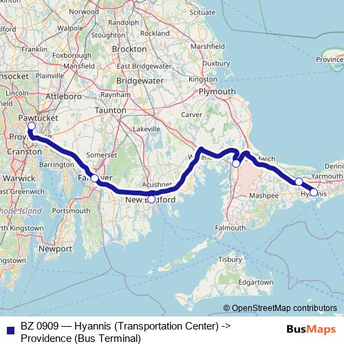 BZ 0909 bus Line Map