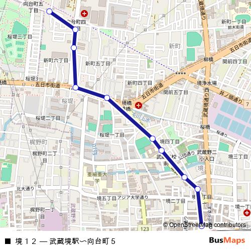 境１２ bus Line Map