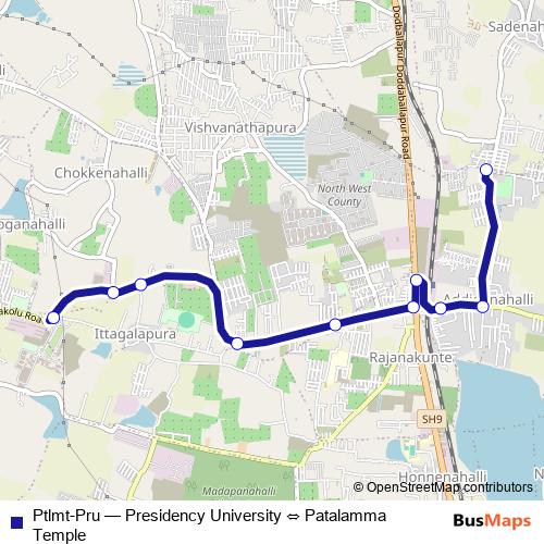 Ptlmt-Pru bus Line Map